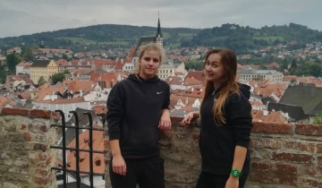 Ania i Laura między pojedynkami miały czas na relaks zwiedzając Czeski Krumlov (Český Krumlov)